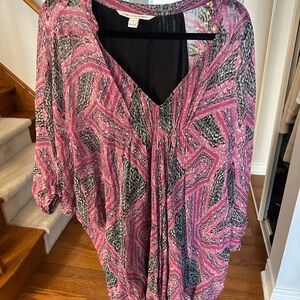 Elegant Pink and Black Women's Dress